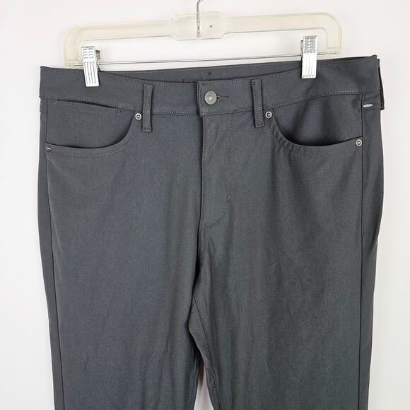 Mens American Eagle Gray Performance Pants Slim Fit Size 32x34 Golf Active Chino - Picture 3 of 12